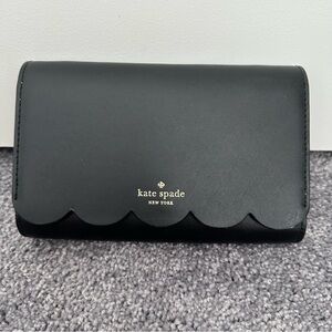 Kate Spade Black Scalloped Small Crossbody Bag